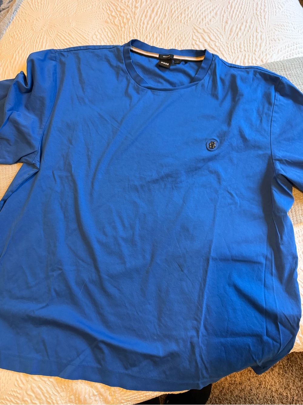 Boss Men's Blue Crew Neck Shirt